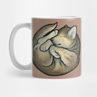 Sleeping wolf cub Mug